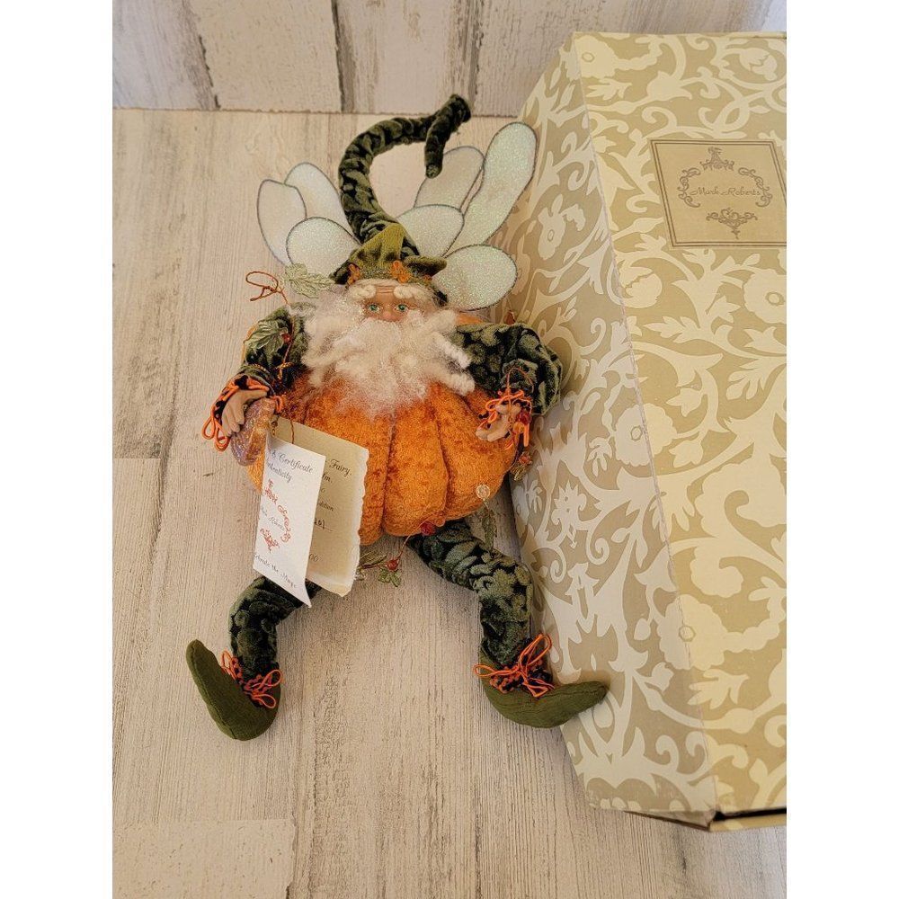 Mark‎ Roberts 51 35600 Pumpkin Pie Fairy velvet small collectible fall